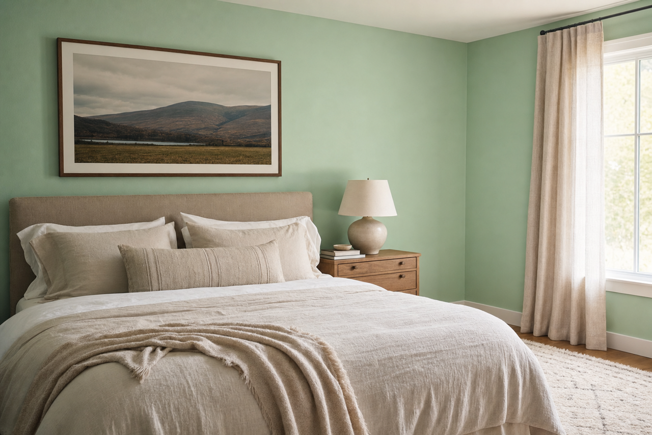 Green Supreme by Valspar on interiors