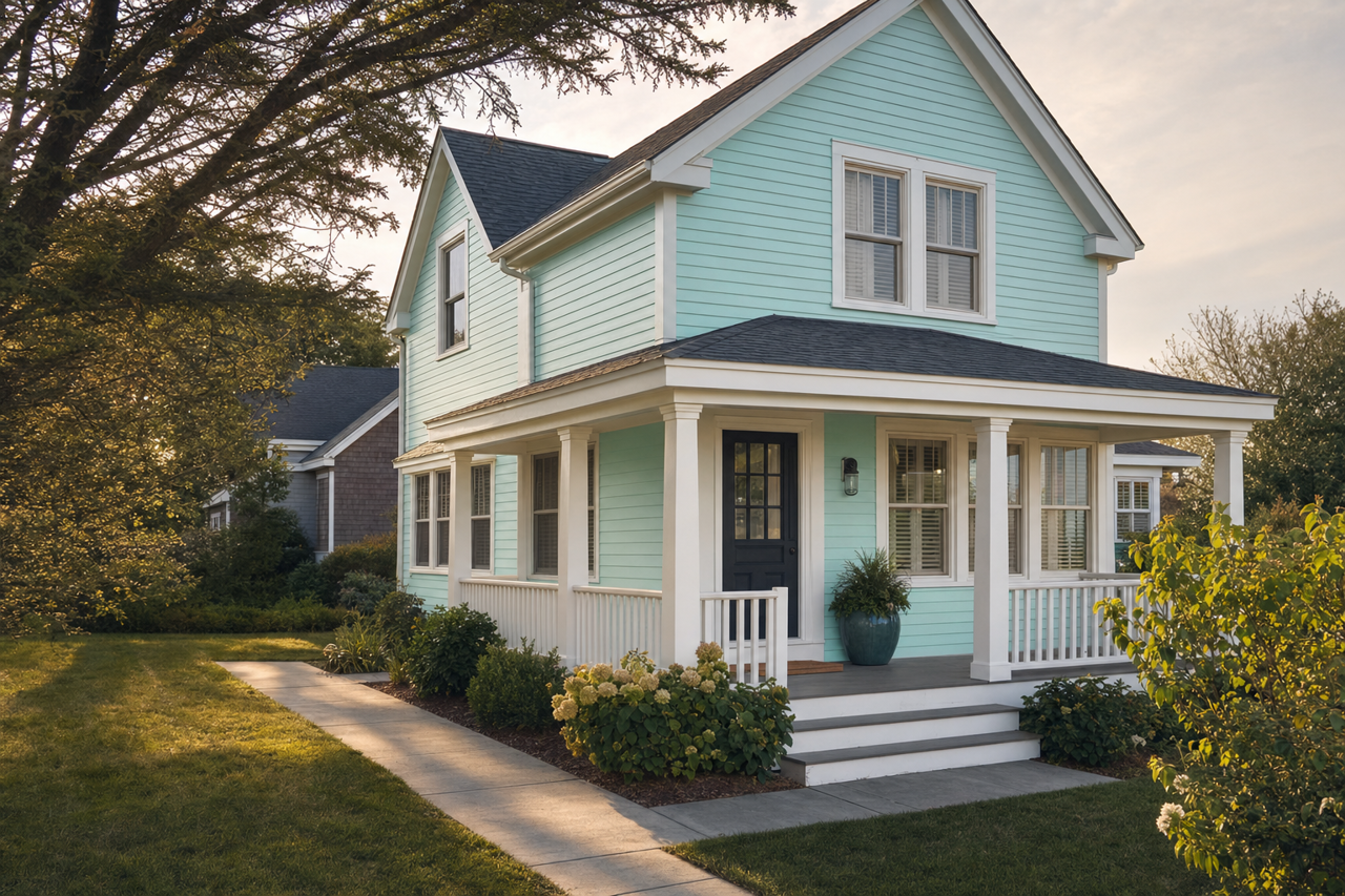 Ocean Whisper by Valspar on exterior