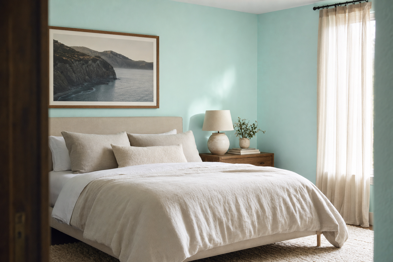 Ocean Whisper by Valspar on interiors