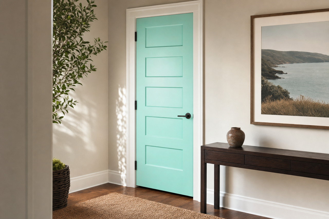 Mermaid's Song by Valspar on interior-doors