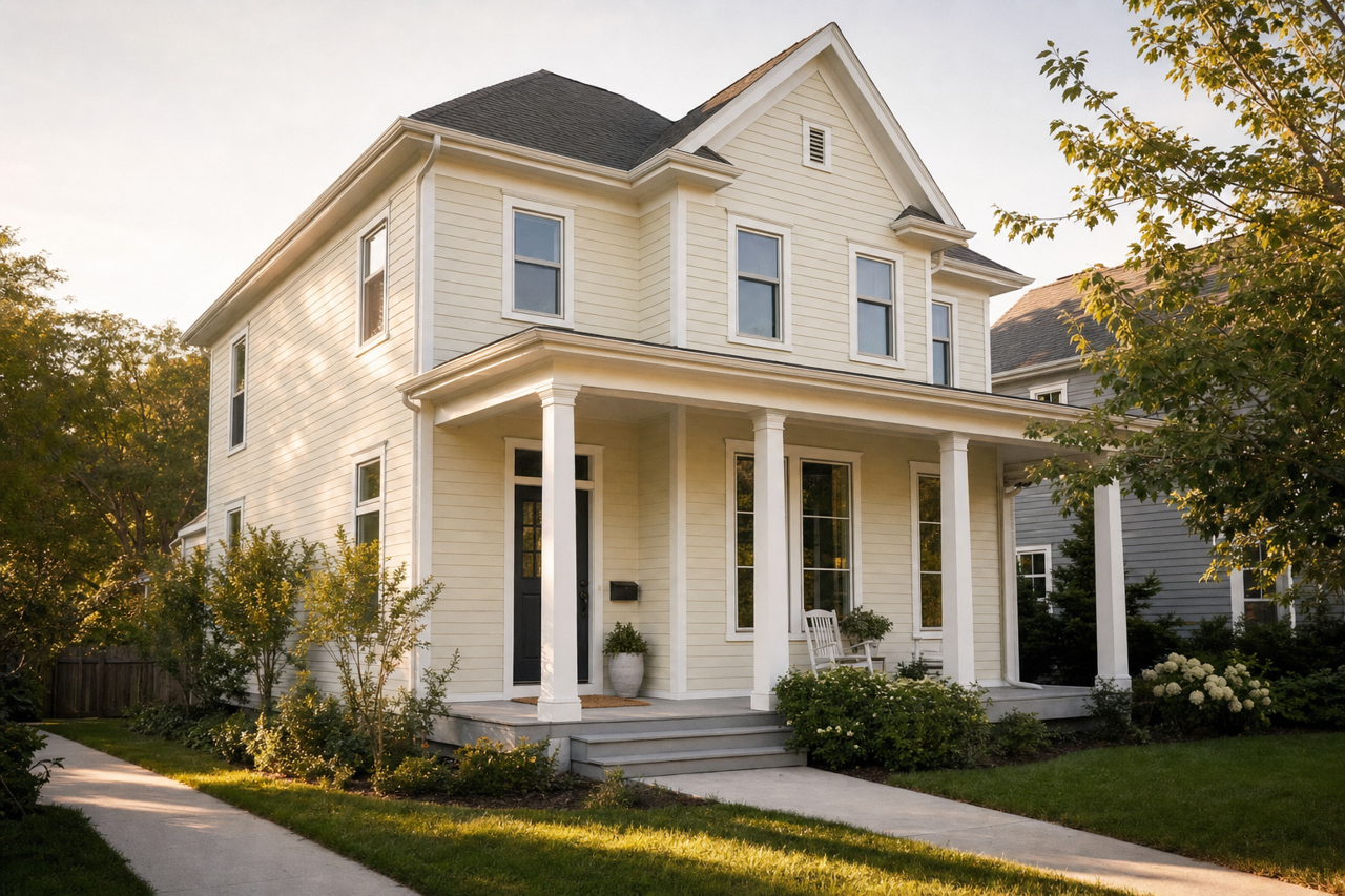 Gilded Linen by Valspar on exterior