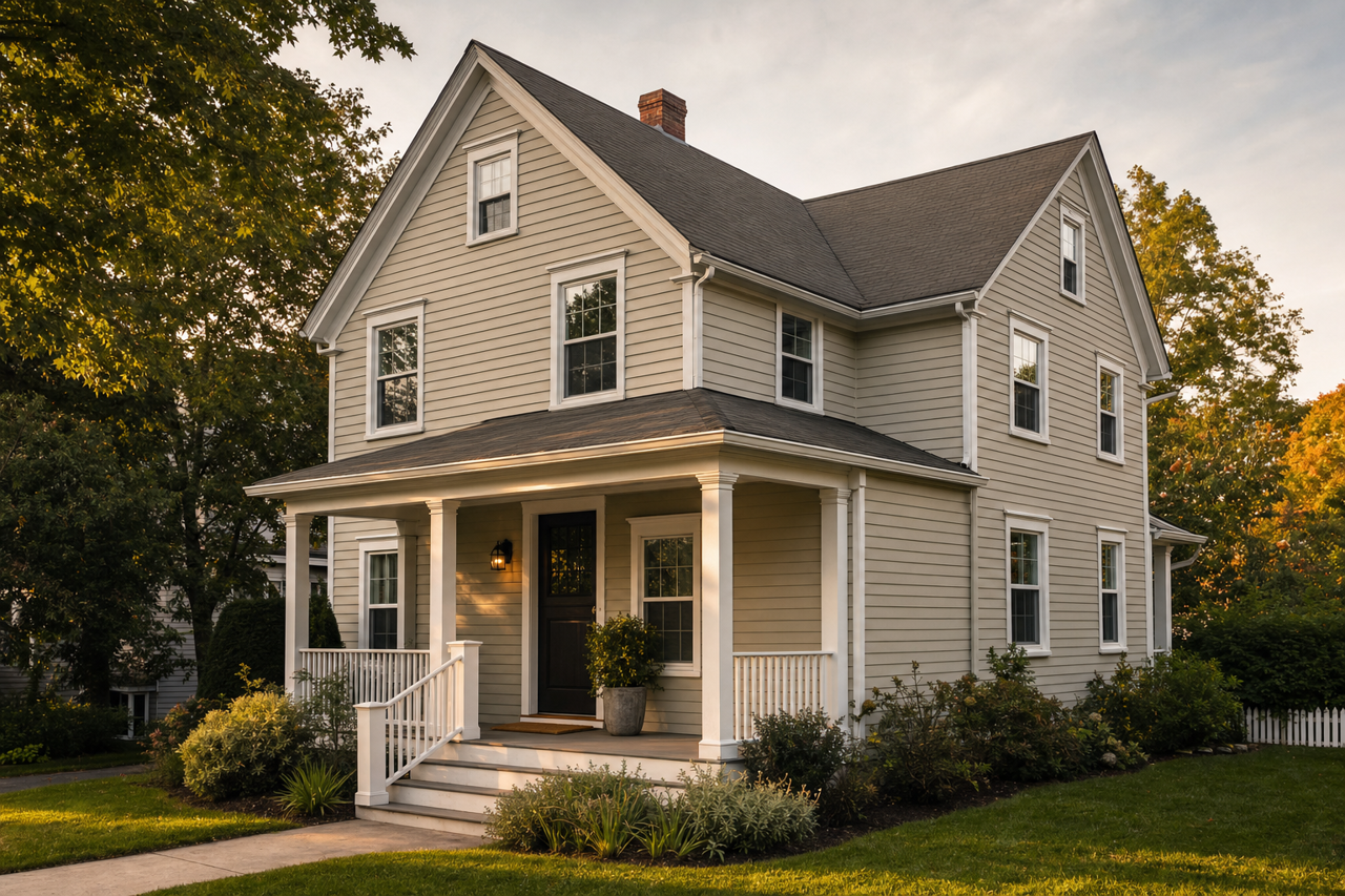 Hunter's White by Valspar on exterior