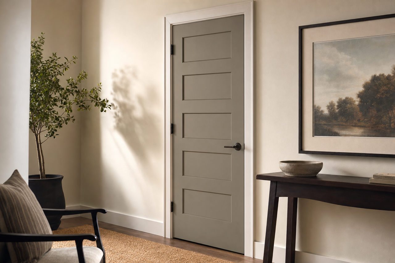Mossy Aura by Valspar on interior-doors