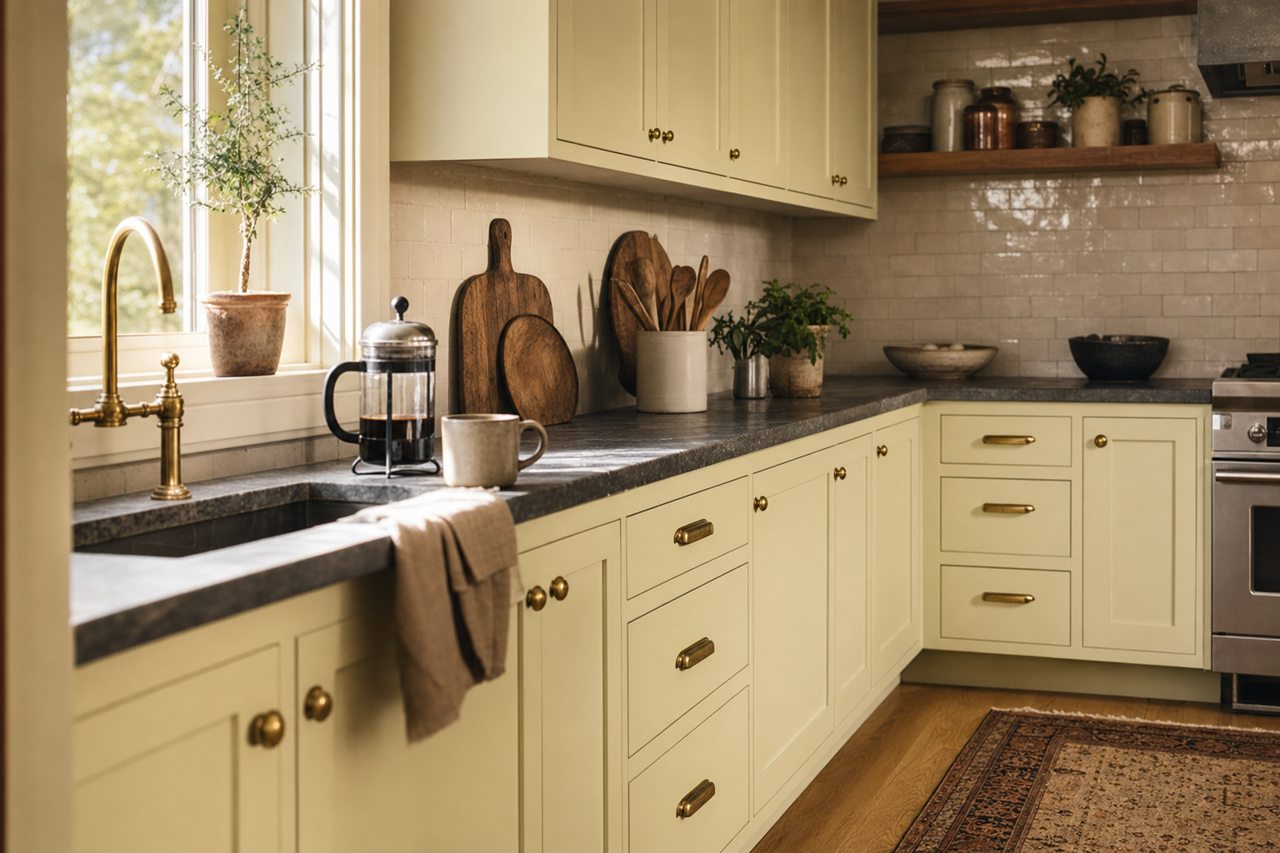 Panacea by Valspar on cabinets