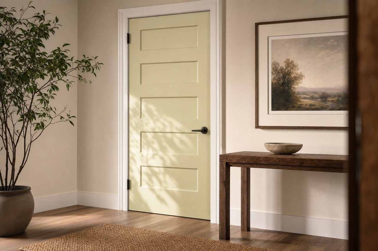 Paris Mint by Valspar on interior-doors
