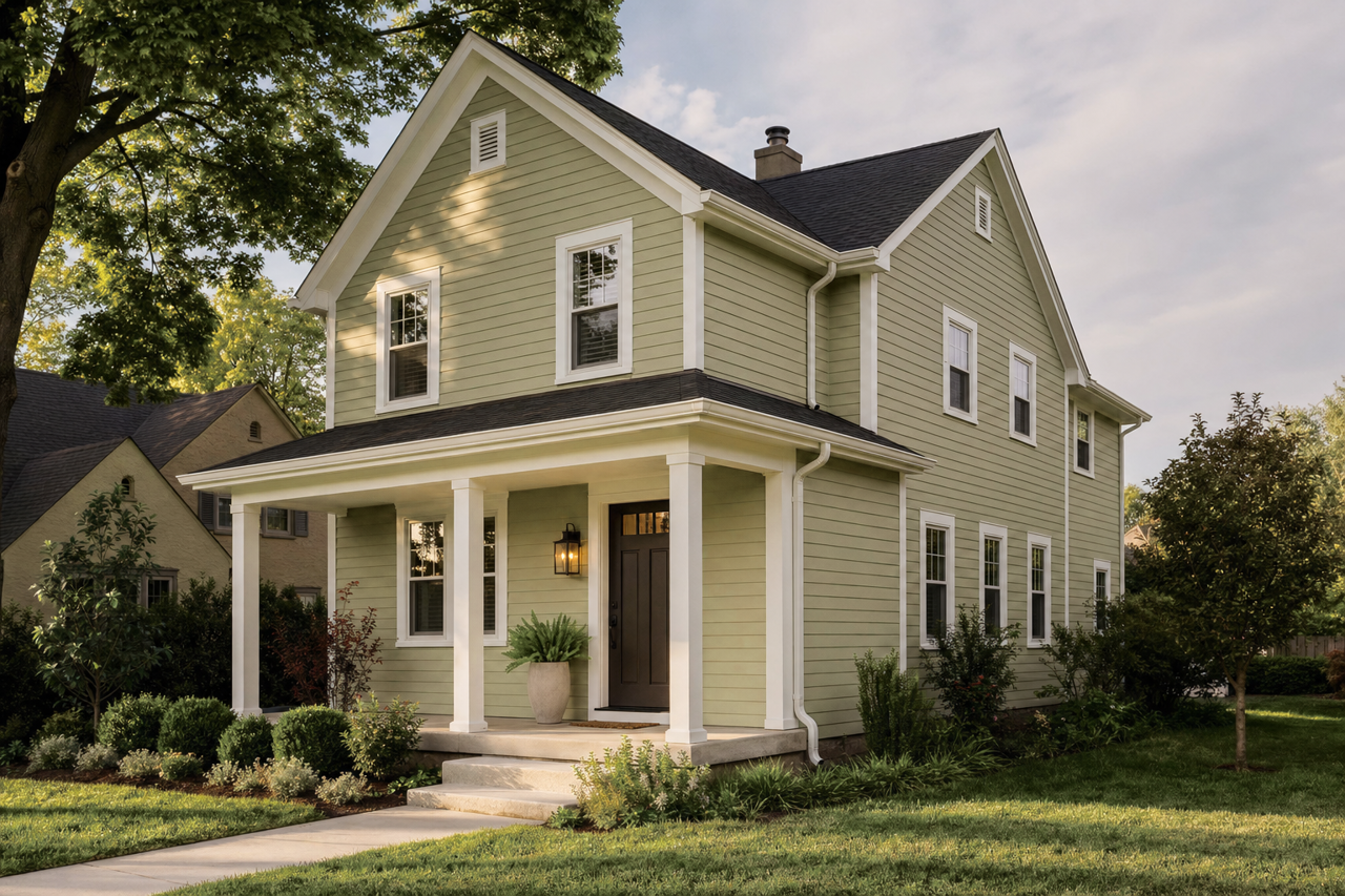 Brisk Olive by Valspar on exterior
