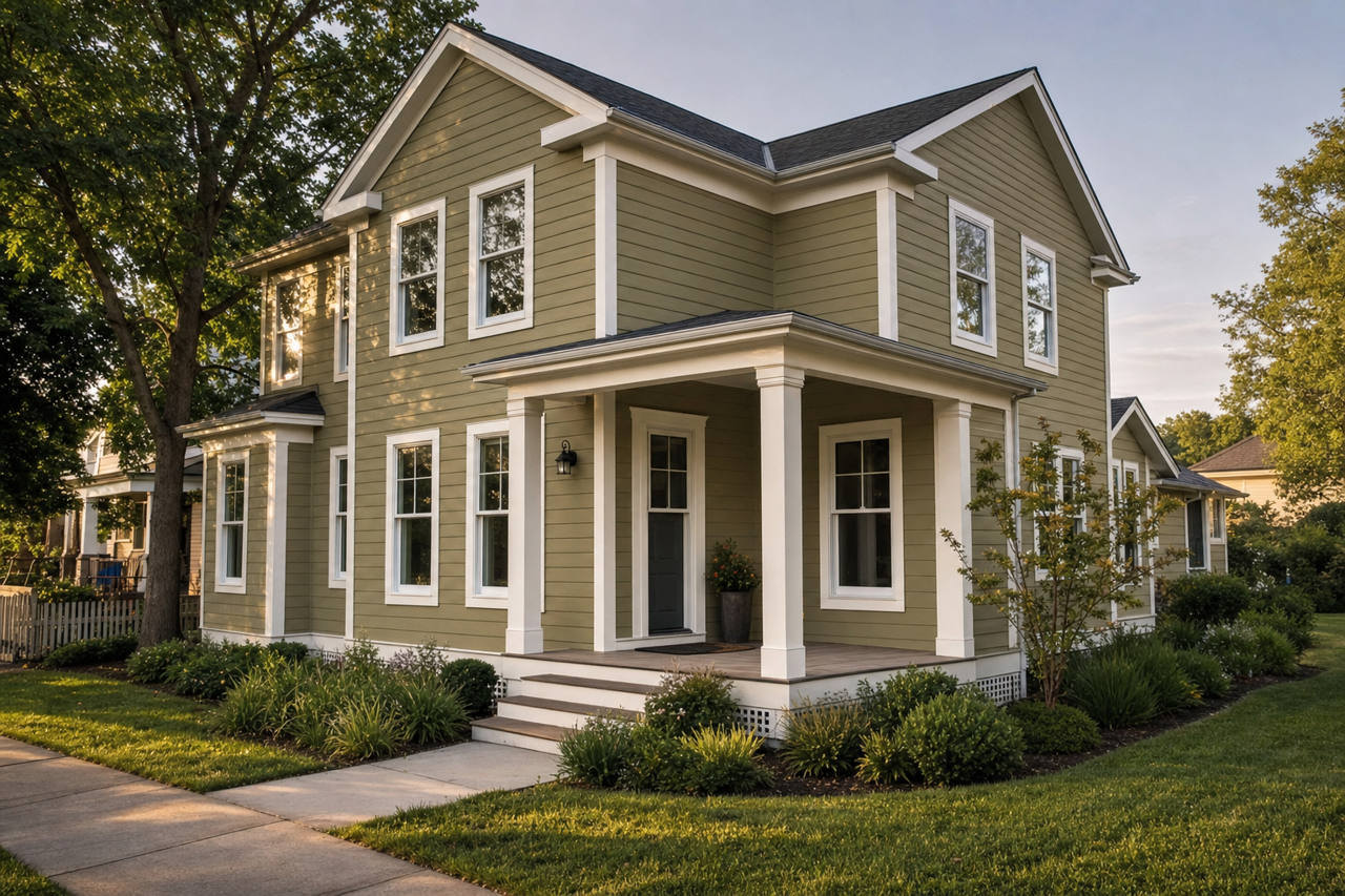 Candied Lime by Valspar on exterior