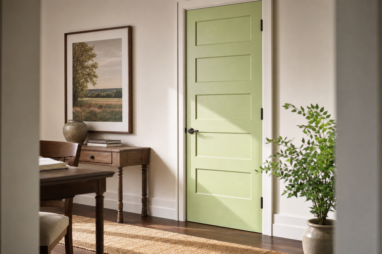 Greenhouse Tint by Valspar on interior-doors