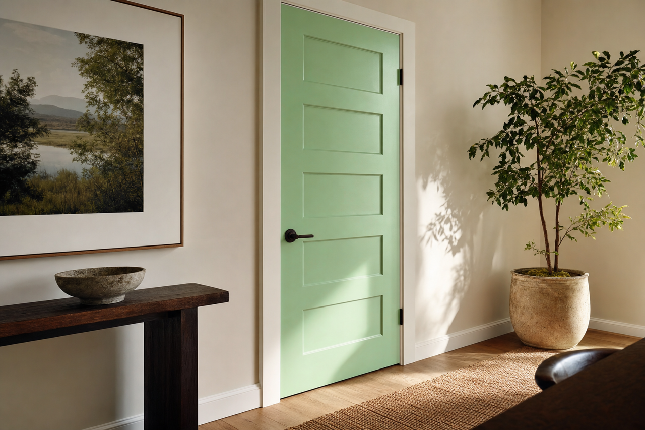Fresh Meadow by Valspar on interior-doors