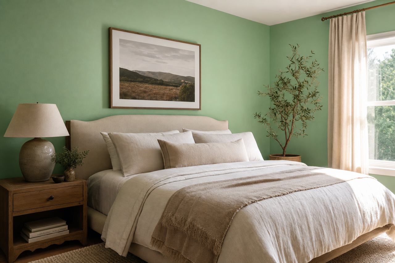 Fresh Meadow by Valspar on interiors