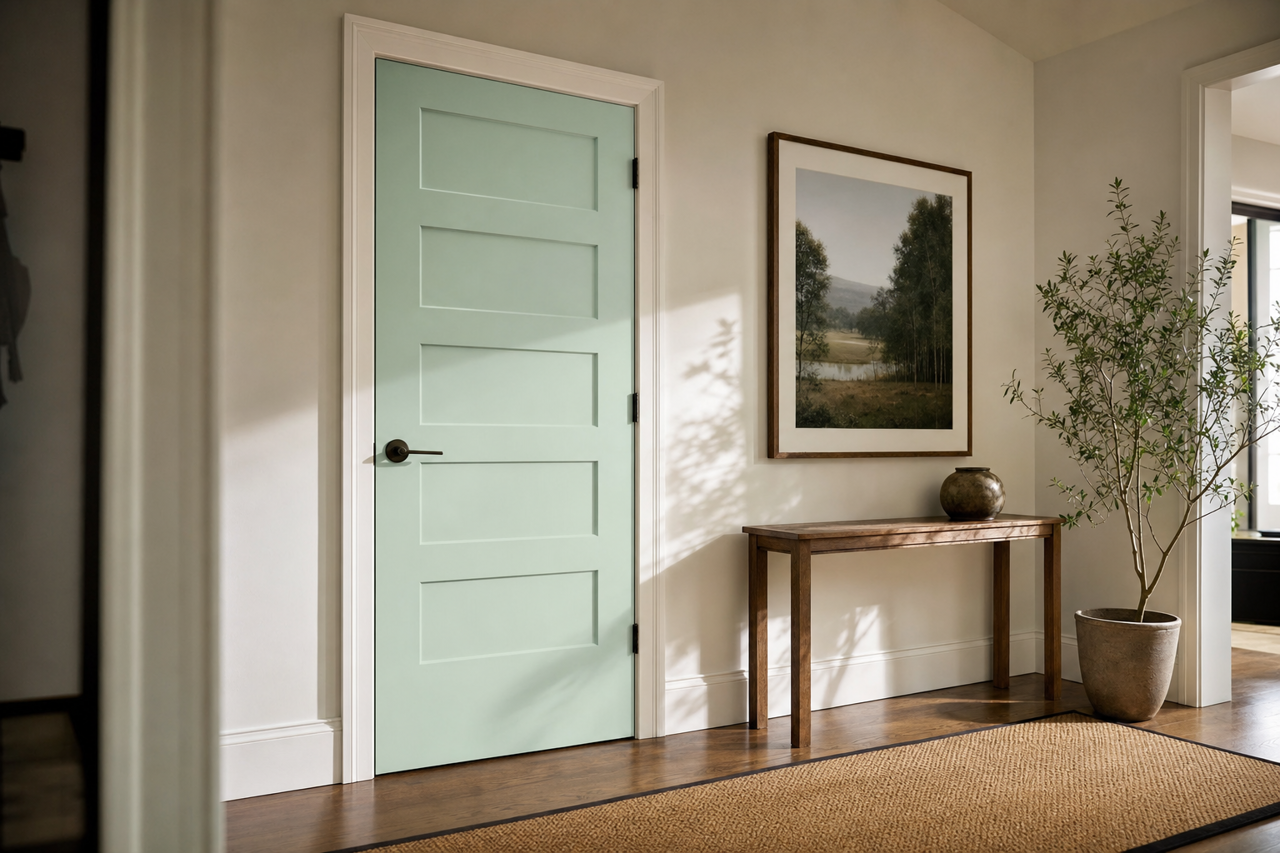 Ultra Green by Valspar on interior-doors