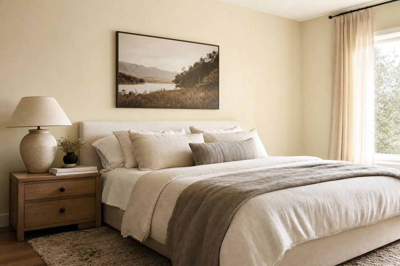 September Fog by Valspar on interiors