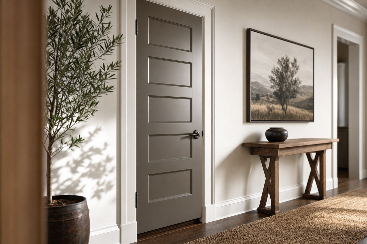 Turkish Coffee by Valspar on interior-doors