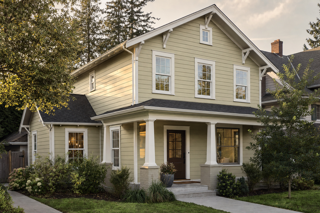 Gentle Pasture by Valspar on exterior