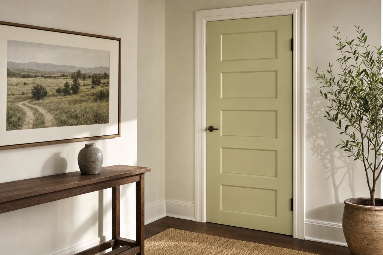 Gentle Pasture by Valspar on interior-doors