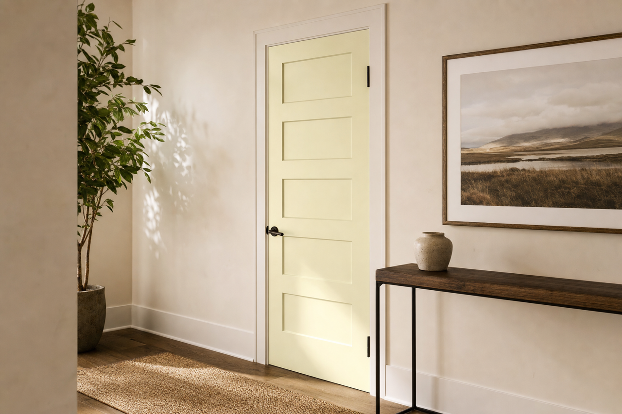 Ambrosia Mist by Valspar on interior-doors