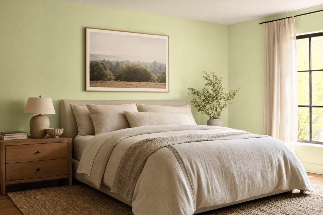 Timid Absinthe by Valspar on interiors