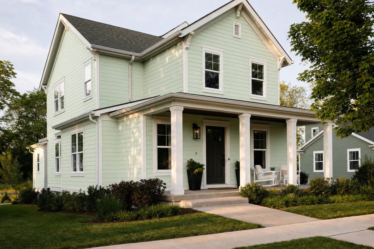 Garden Mist by Valspar on exterior