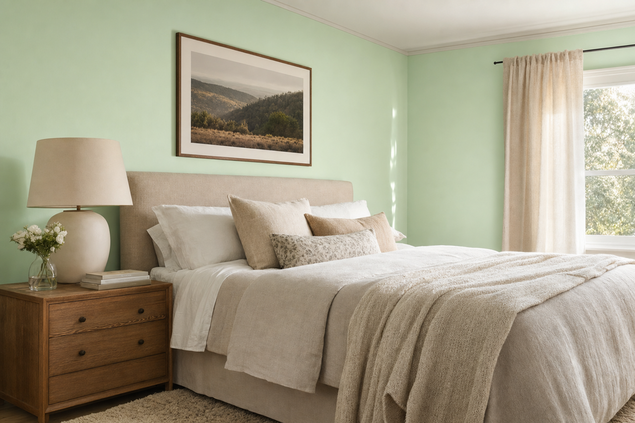 Garden Mist by Valspar on interiors
