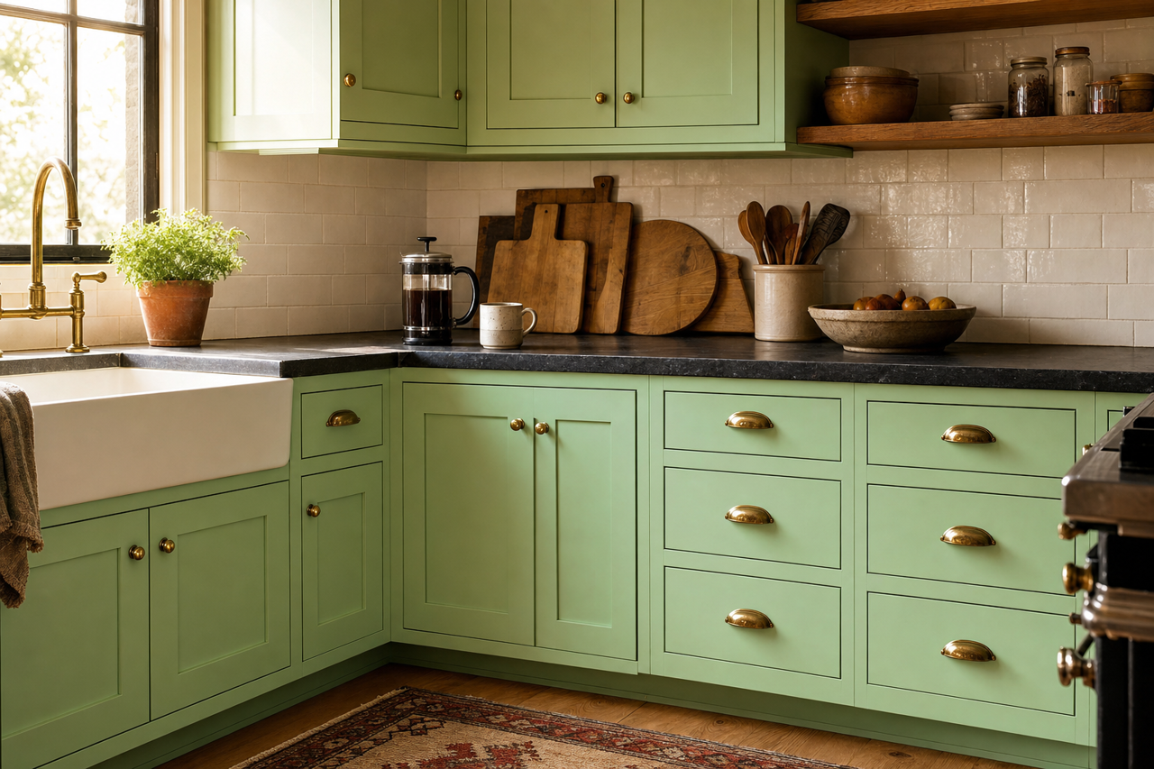 Au Naturale by Valspar on cabinets
