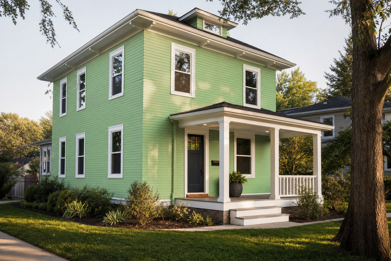 Superior Green by Valspar on exterior