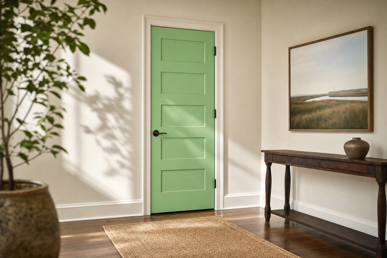 Superior Green by Valspar on interior-doors