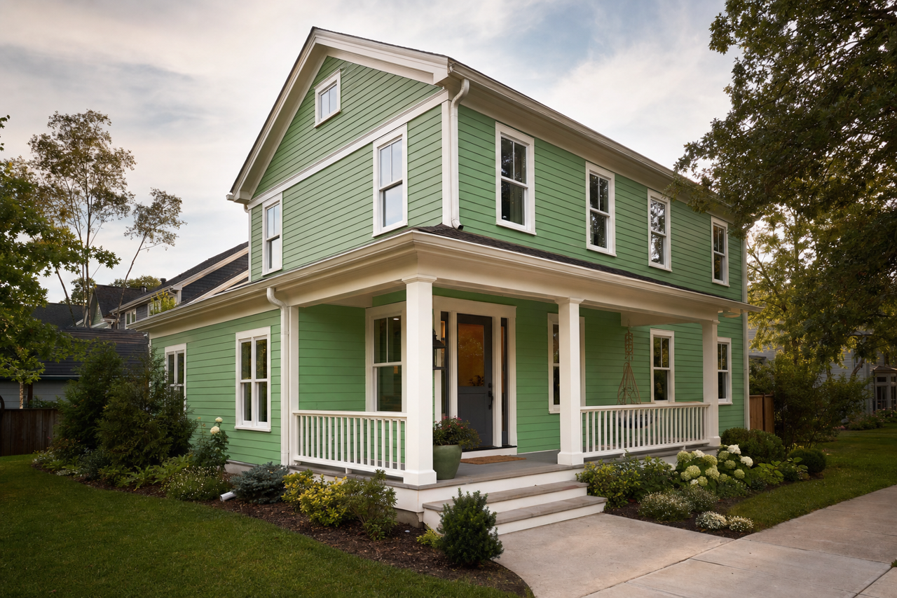 Gamma Green by Valspar on exterior