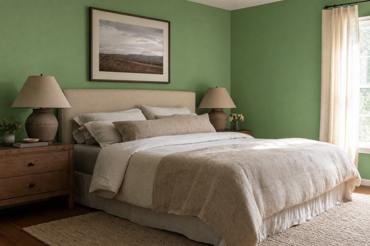 Gamma Green by Valspar on interiors