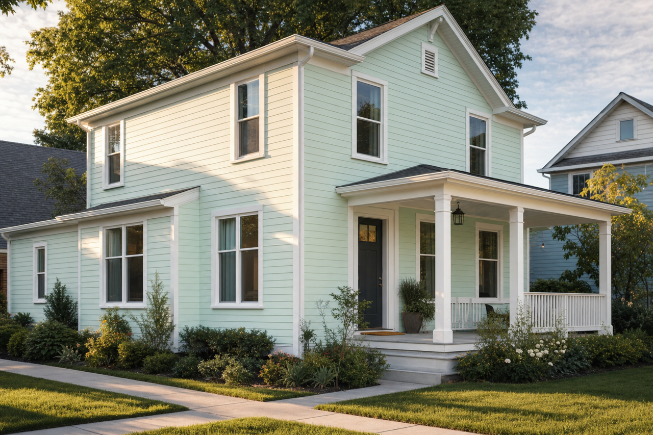 Delicate Frost by Valspar on exterior