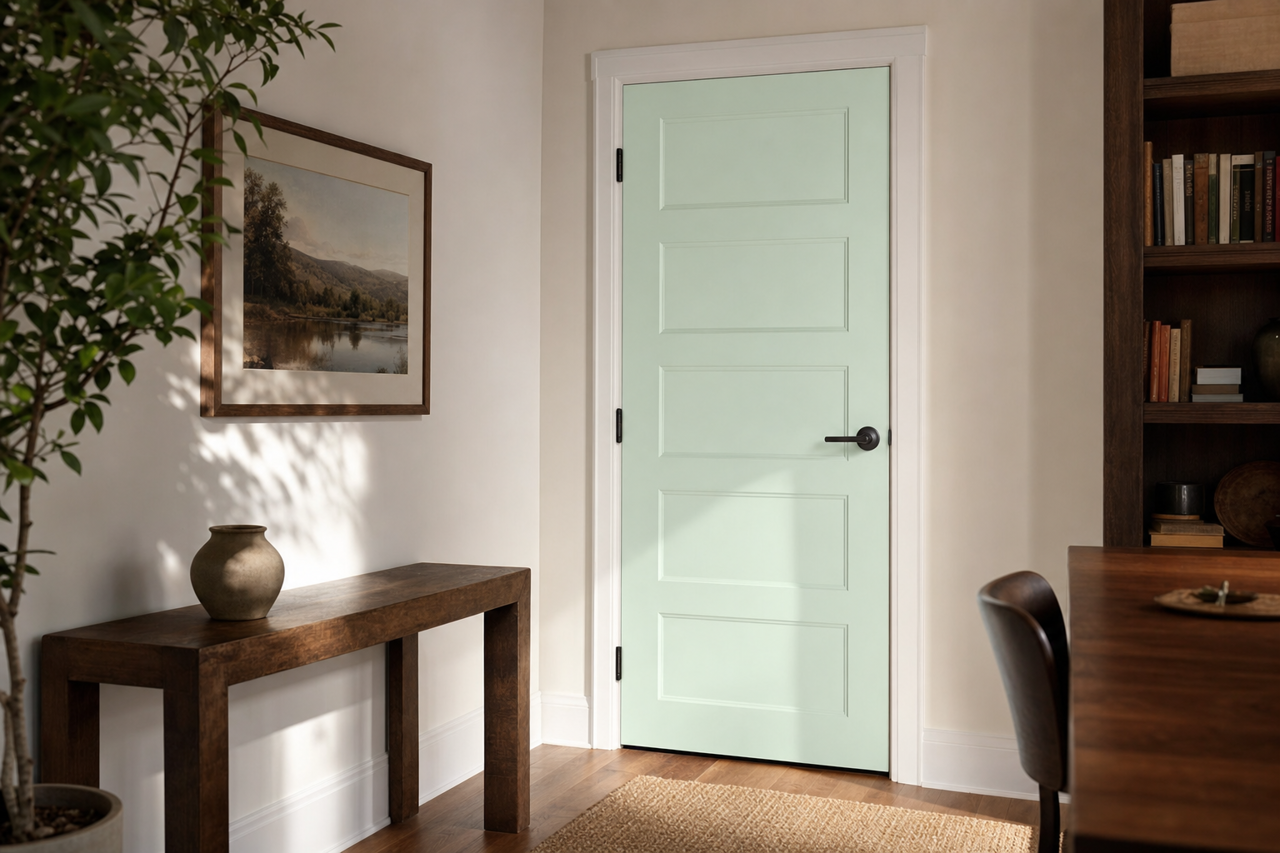 Delicate Frost by Valspar on interior-doors