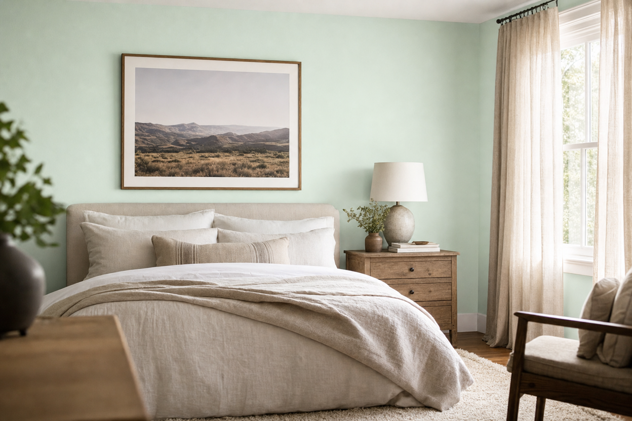 Delicate Frost by Valspar on interiors