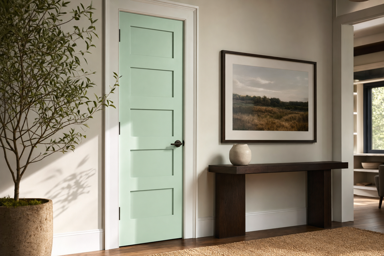 Mino's Eye by Valspar on interior-doors
