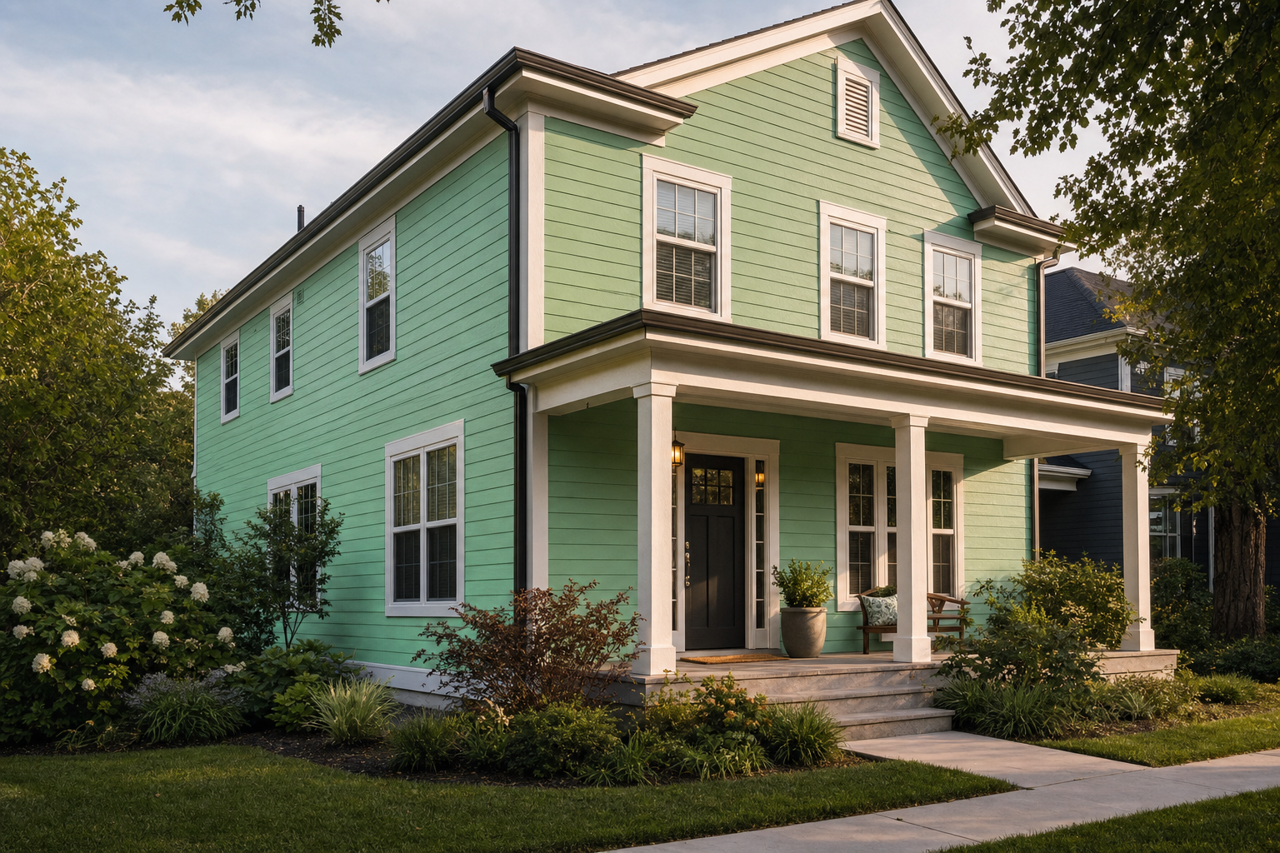 Green Gala by Valspar on exterior