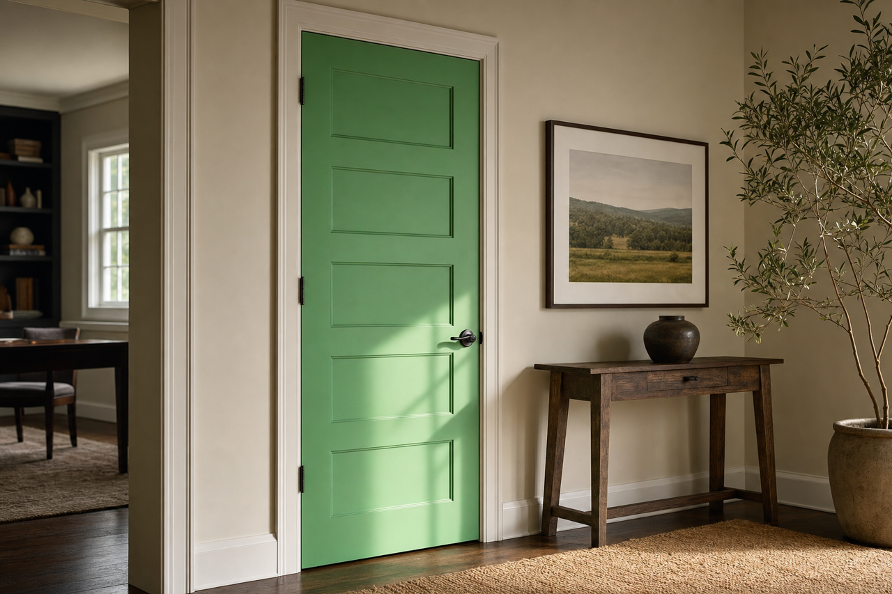 Green Galore by Valspar on interior-doors