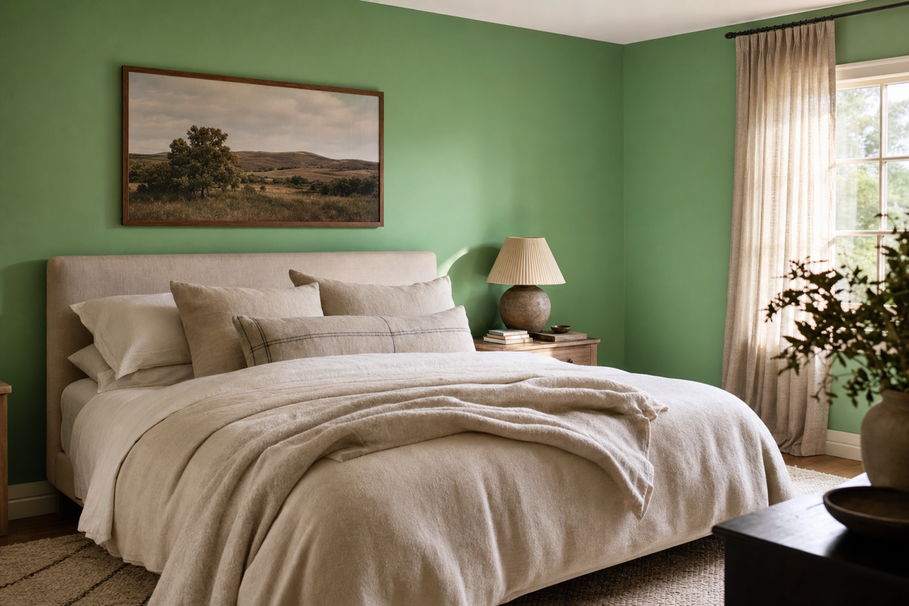 Green Galore by Valspar on interiors
