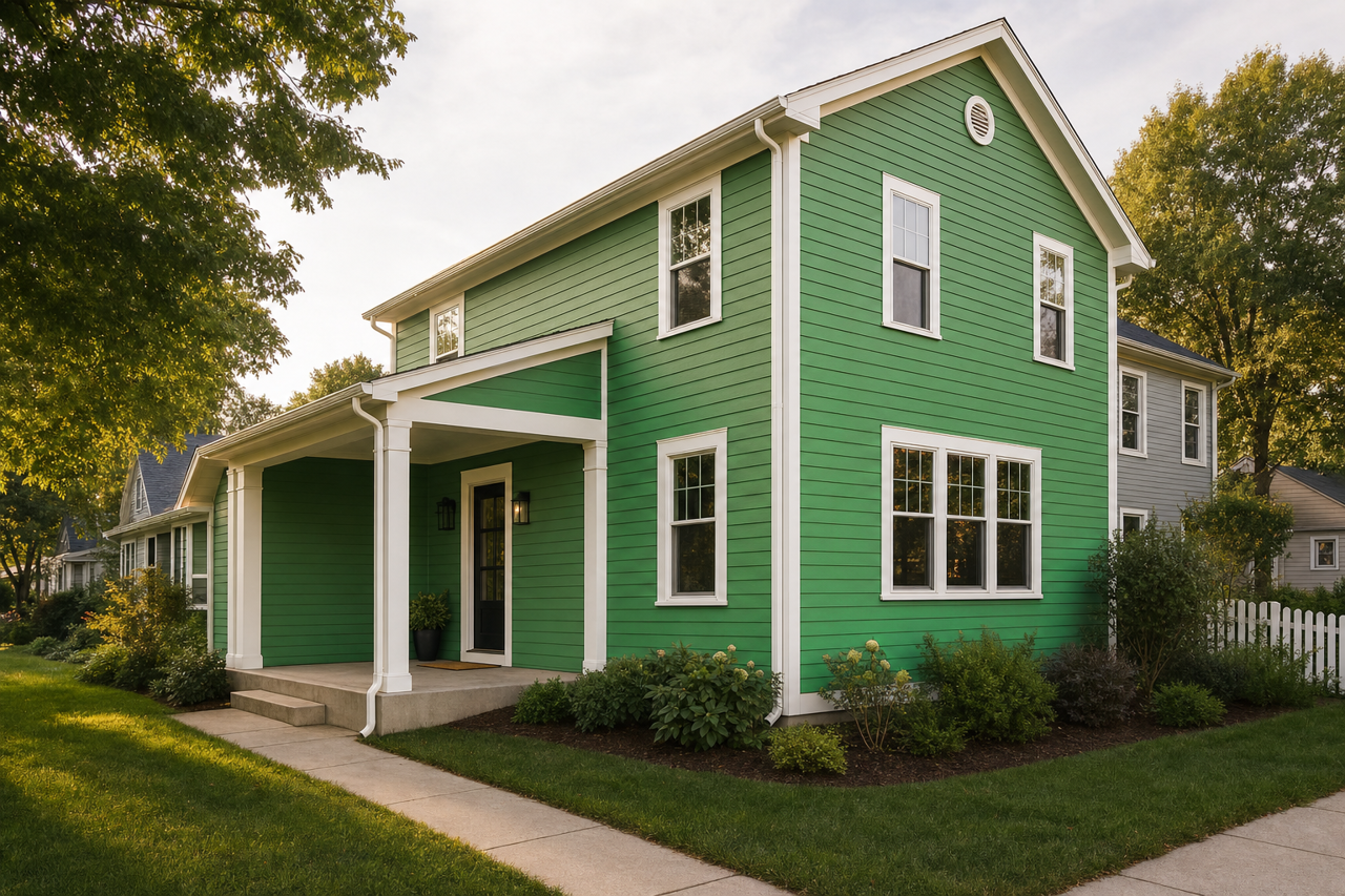 Spinach by Valspar on exterior