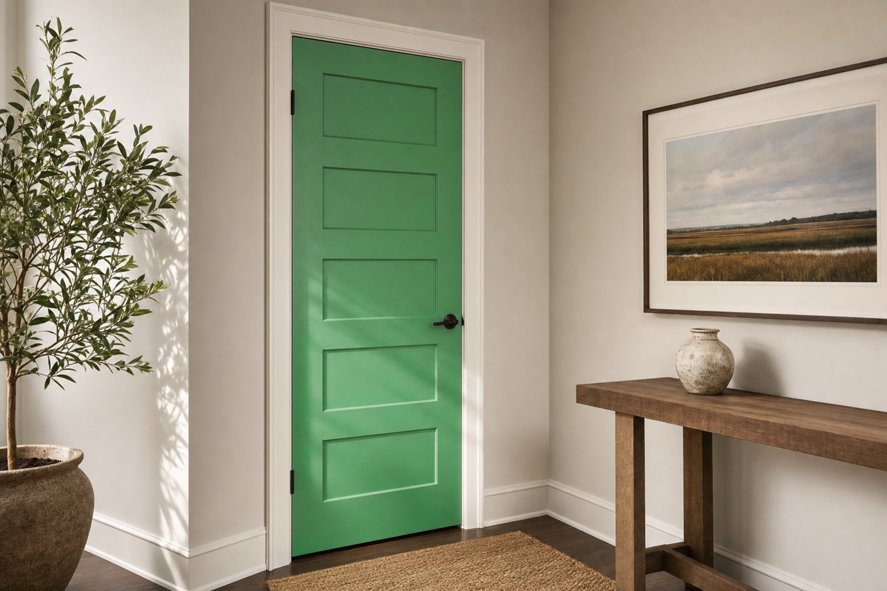 Spinach by Valspar on interior-doors