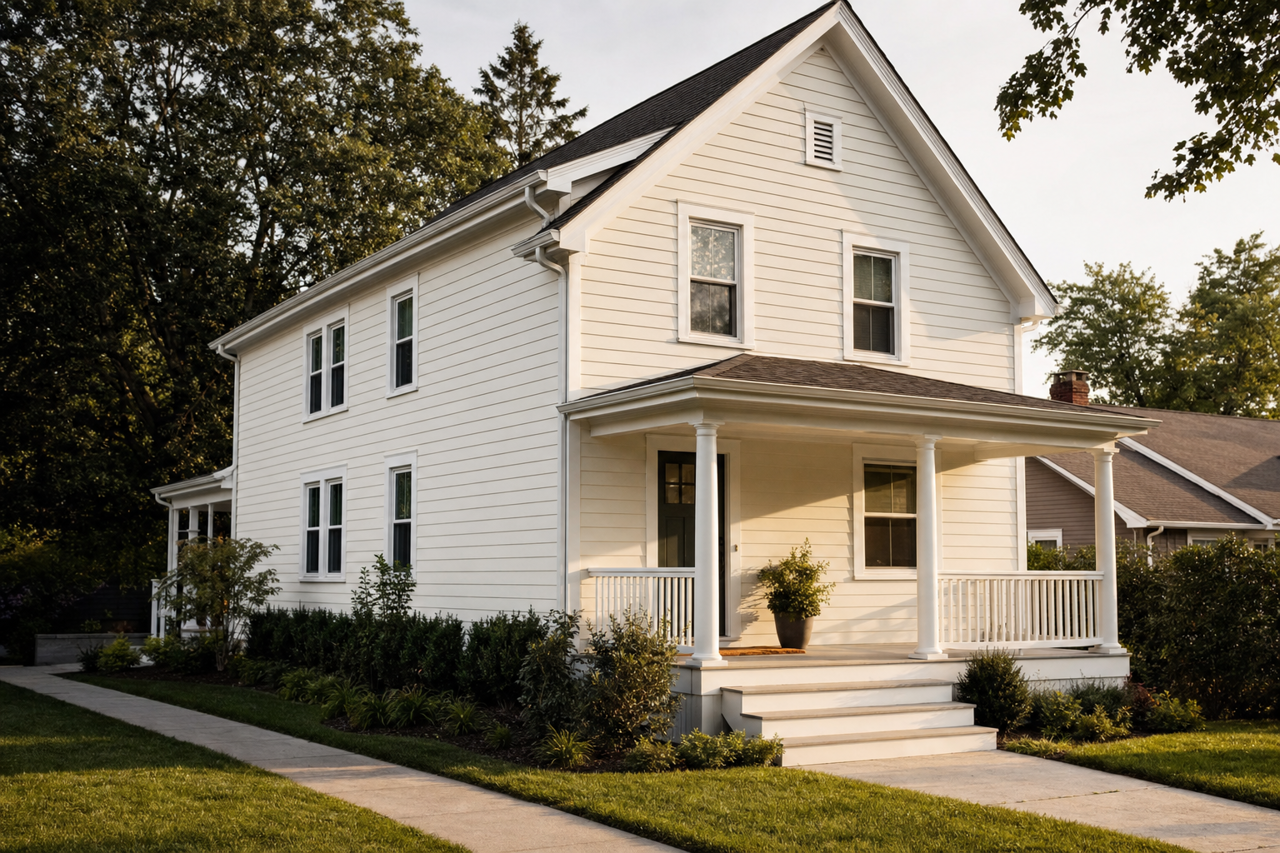 Snowed In by Valspar on exterior