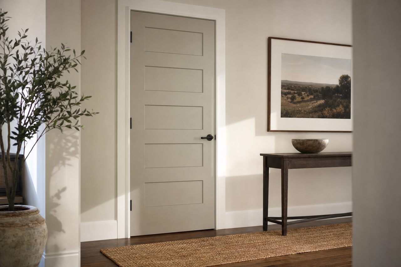 Soulful Grey by Valspar on interior-doors