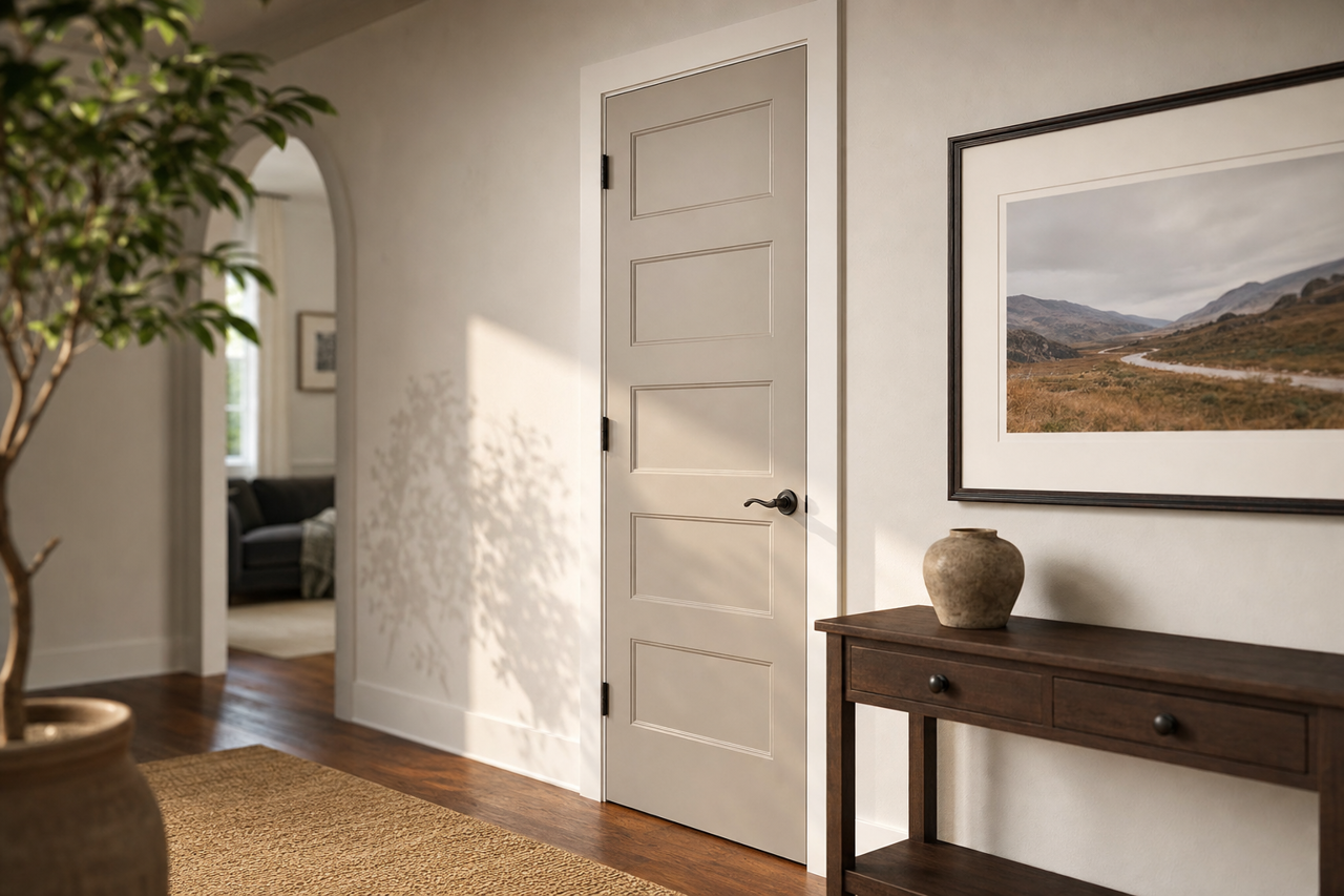 Ashen Grey by Valspar on interior-doors