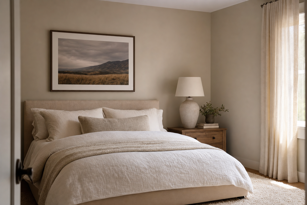 Ashen Grey by Valspar on interiors