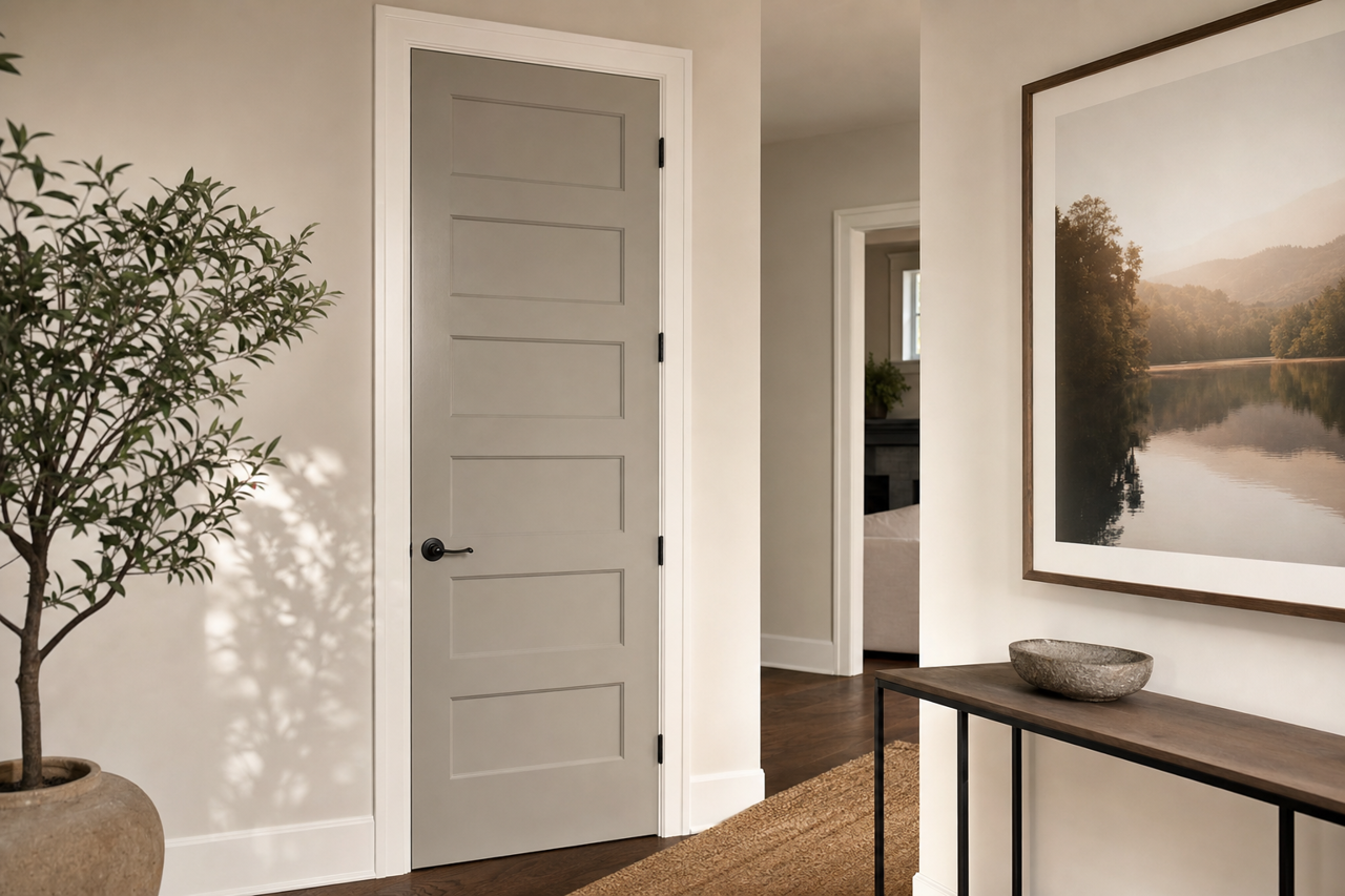 Aspen Gray by Valspar on interior-doors