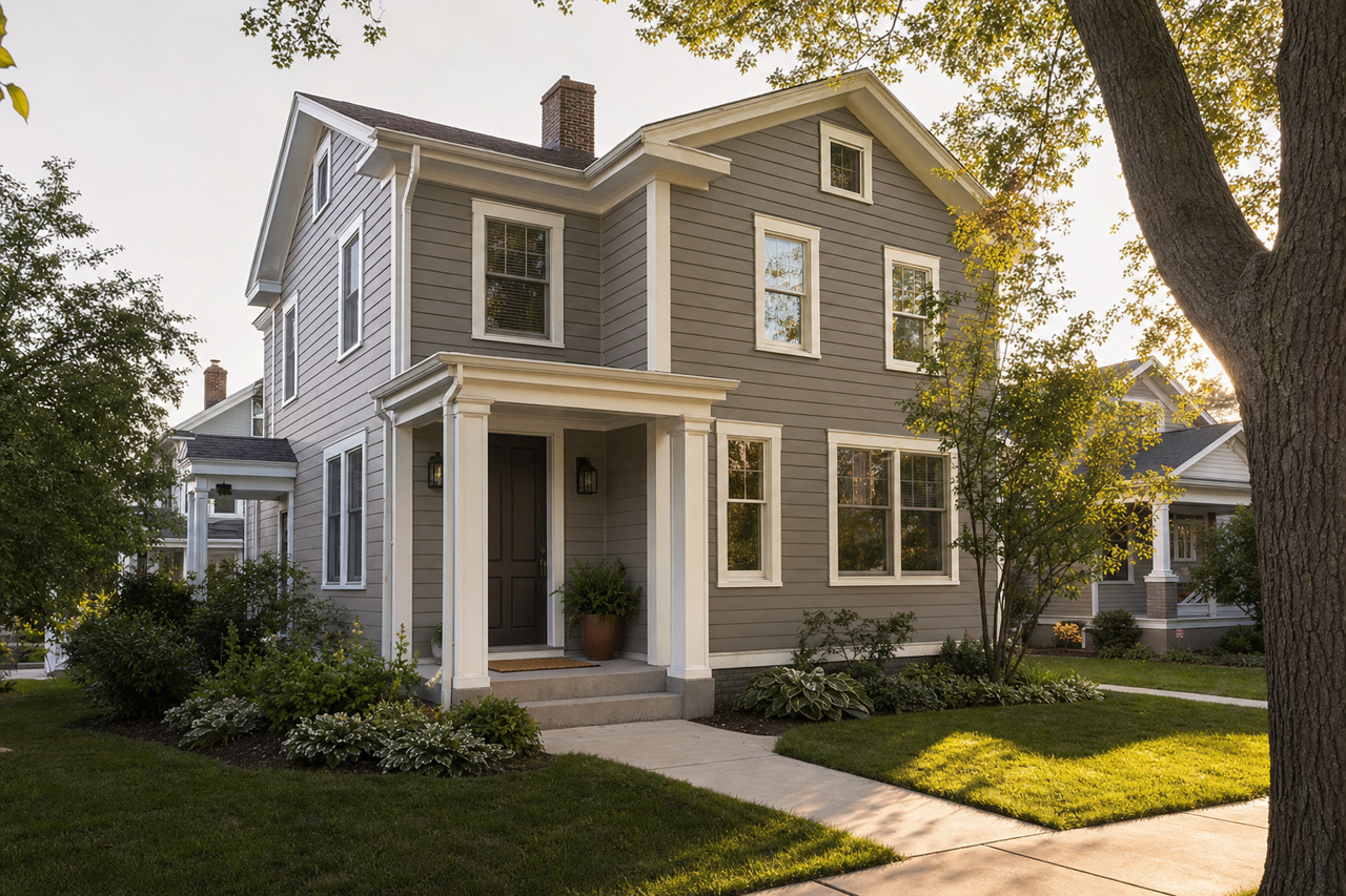 Mountain Smoke by Valspar on exterior
