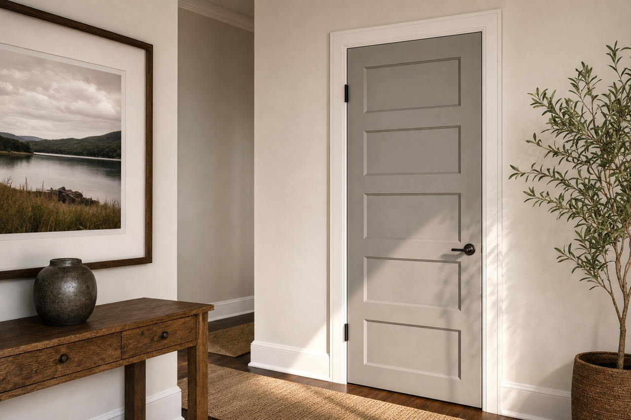 Mountain Smoke by Valspar on interior-doors