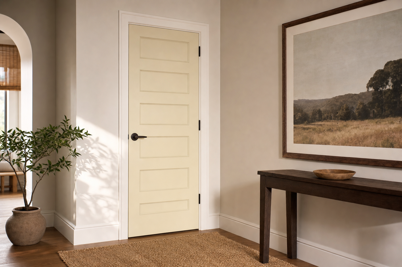 Summer Mist by Valspar on interior-doors