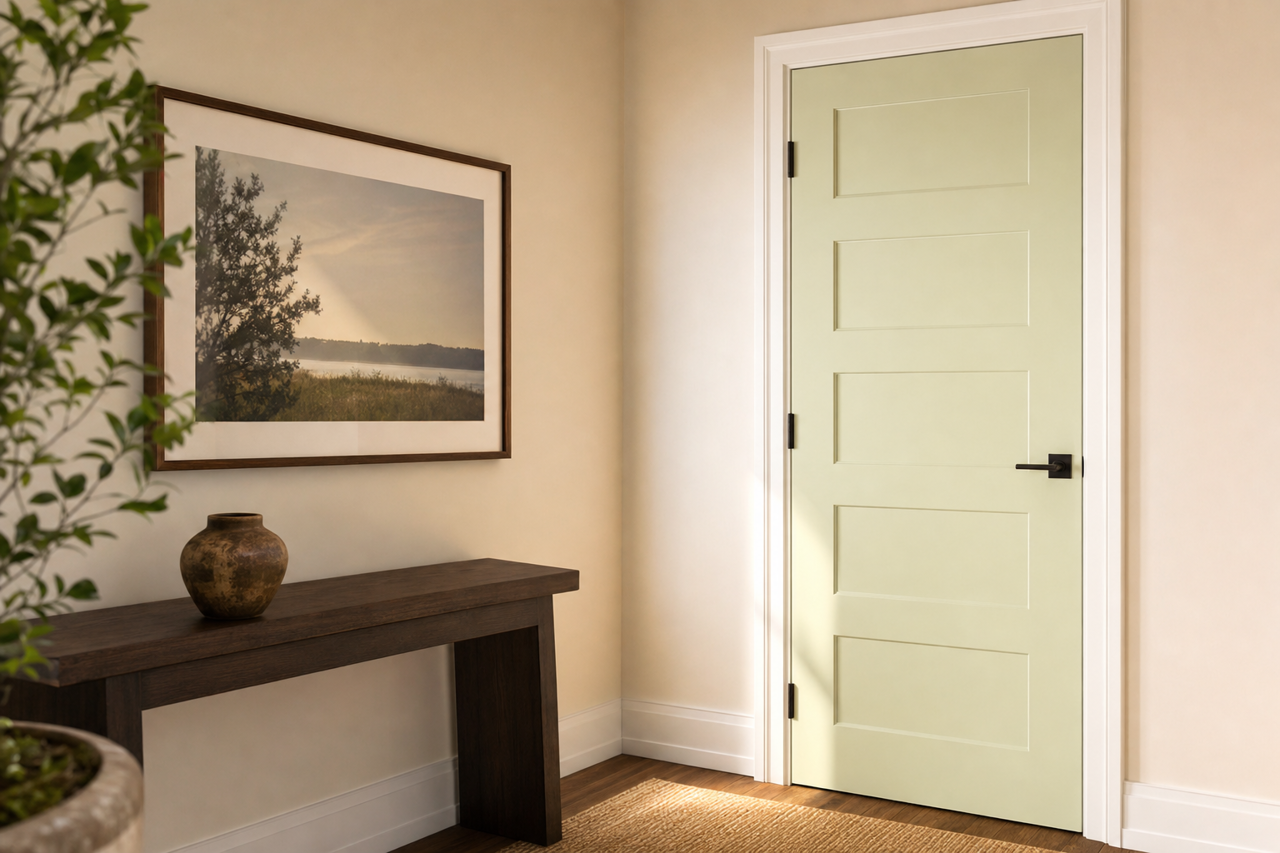 True Bliss by Valspar on interior-doors