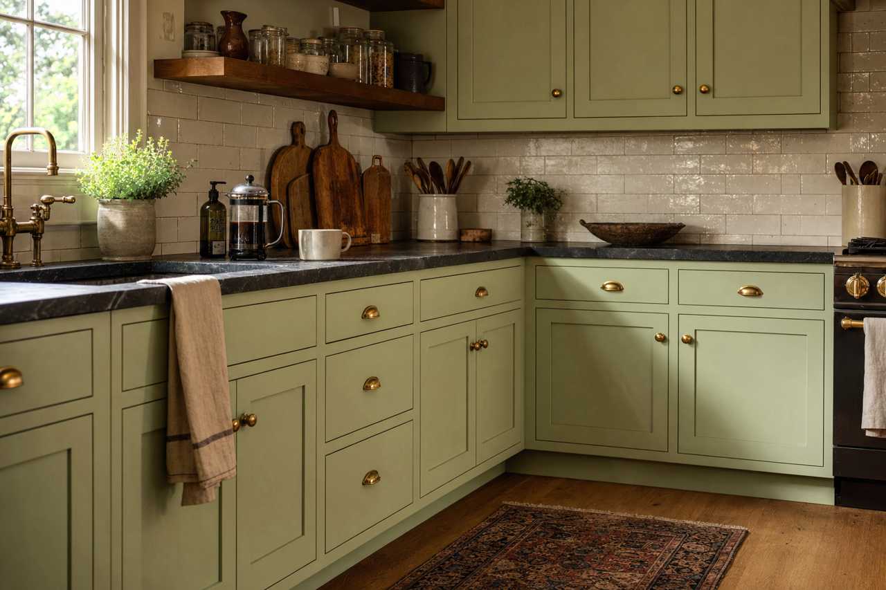 Good Morning by Valspar on cabinets
