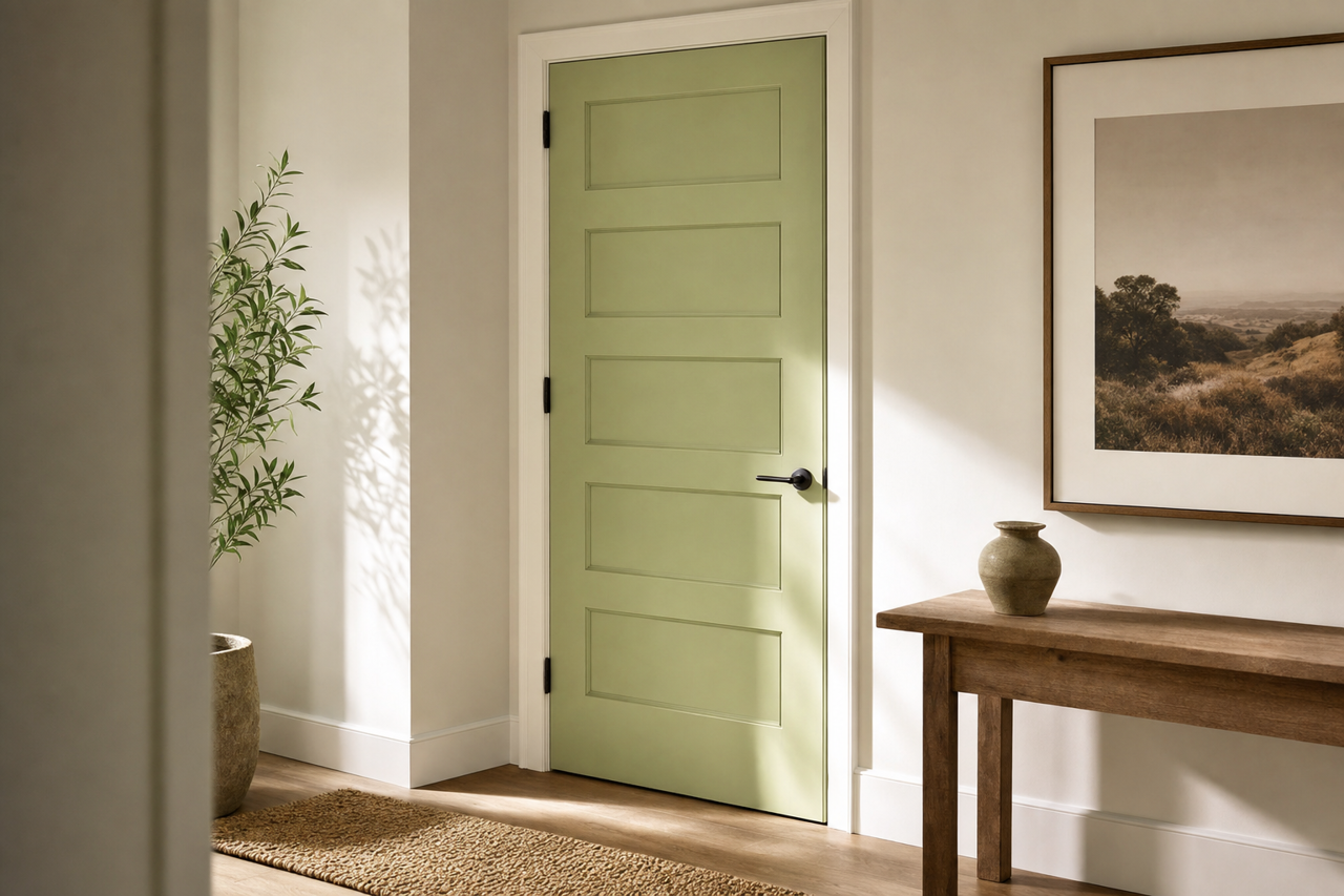 Brush Meadow by Valspar on interior-doors