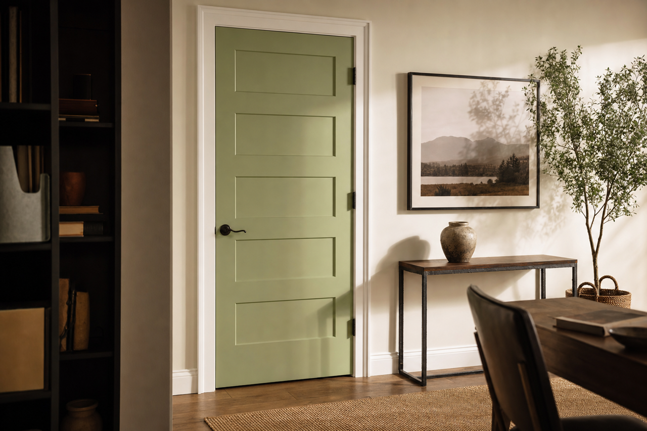 Emerald Isle by Valspar on interior-doors