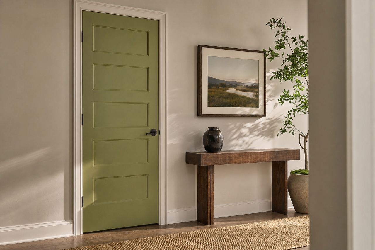 Ivy Pasture by Valspar on interior-doors